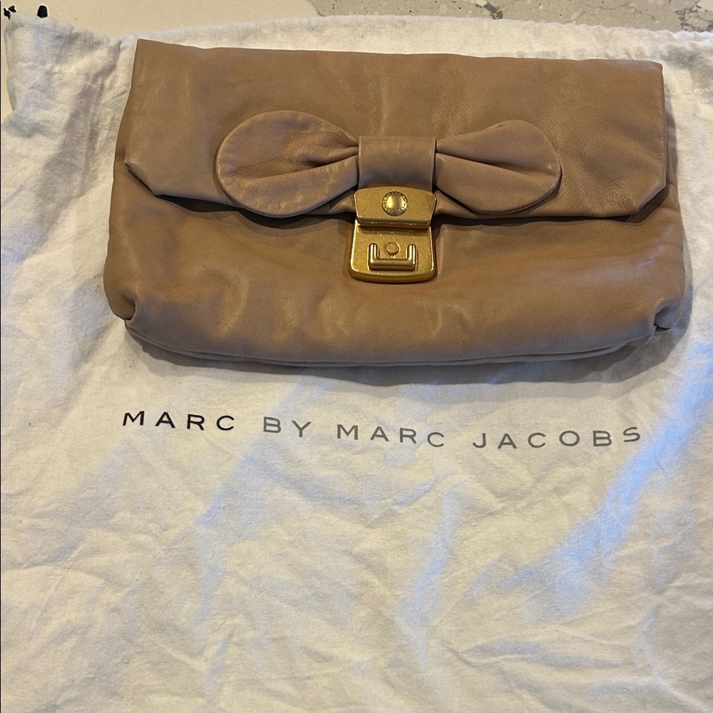 Marc by Marc Jacobs Brown Clutch with Gold Accent
